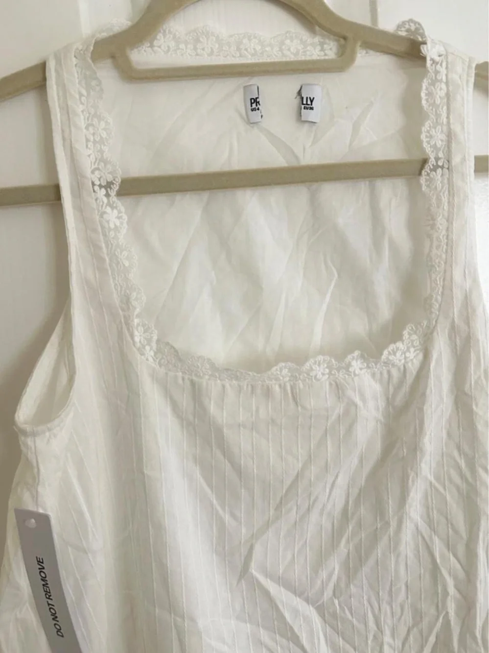 Princess Polly White Mini Sundress with Lace Trim - Picture 3 of 3